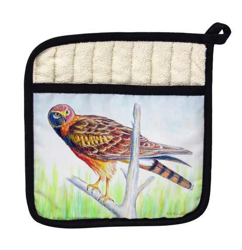 Betsy Drake PT1034 Marsh Hawk Pot Holder