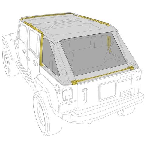Smittybilt 9083135K Black Diamond Bowless Combo Top w/Tinted Windows 4 Door