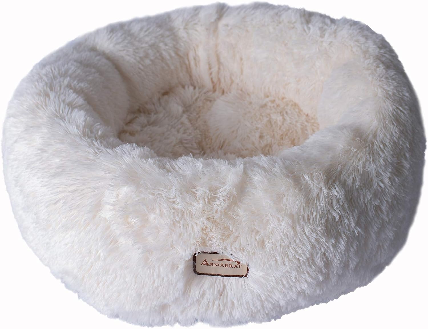 Armarkat Cuddle Bed Model C70NBS-M, Ultra Plush and Soft, White