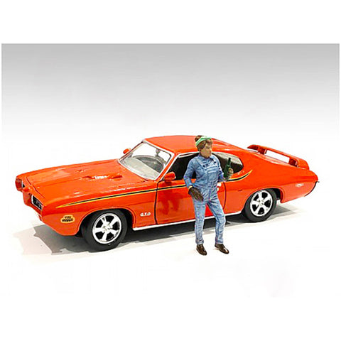 Retro Female Mechanic IV Figurine for 1/24 Scale Models by American Diorama