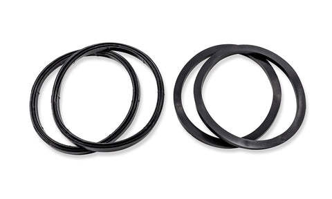 Camco Sewer Hose Replacement Gasket - Replacement Gaskets for RV Sewer Fittings to Ensure an Odor Tight Seal | Two Bayonet & Two 4-in-1 Gaskets - 4 Pack (39834) , Black