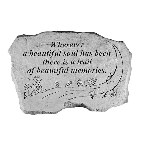 Kay Berry 63220 Wherever A Beautiful Soul… Memorial Garden Stone, Multicolor