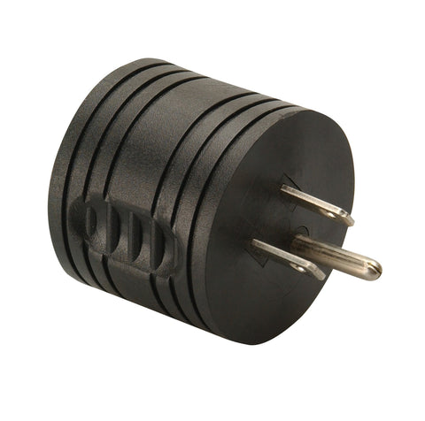 Southwire Coleman Cable Straight RV Adapter - Durable Adapter Plug - Outdoor RV Adapter - 5-15P to 30A RV Connection - Black - UL Listed