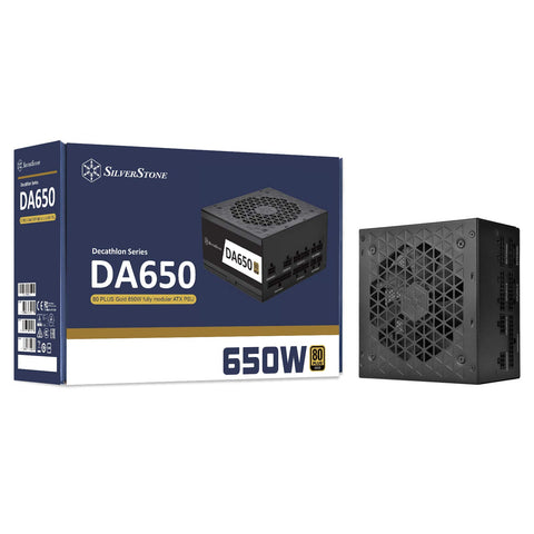 Silverstone Technology DA650 Gold, Decathlon 80 Plus Gold 650W Fully Modular ATX Power Supply, DA650-G