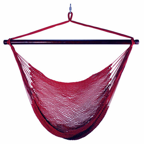 ALGOMA Net 4913B Caribbean Rope Hanging Hammock Chair, One Size, Burgundy