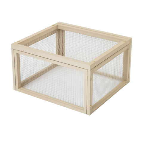 New Age Pet ECOFLEX Sonoran Tortoise House Pen - Durable, Non-Toxic Wood Plastic Composite Outdoor Habitat with NeveRust Stainless Steel Mesh, Easy Assembly, 10-Year Warranty