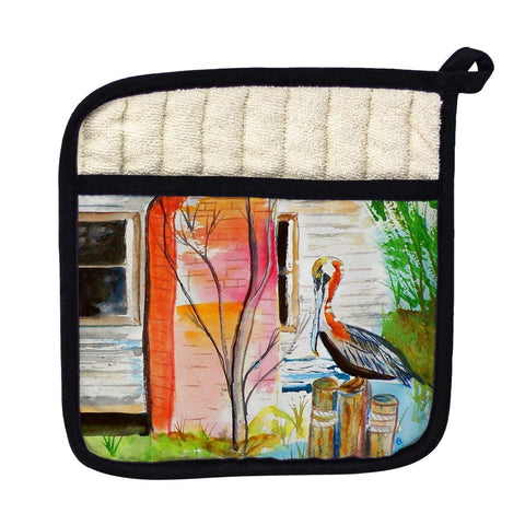 Betsy Drake PT036 Betsys Pelican Pot Holder