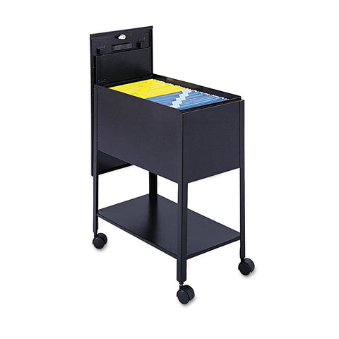Safco Extra Deep Mobile Tub File, Rolling File Cart, Fits Letter and Legal-Size Hanging Folders, Includes a Locking Lid and 2 Keys