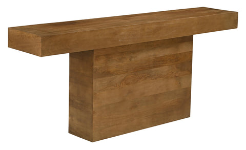 Flagstaff Console Table in Modern Spice Tan Finish on Solid Wood
