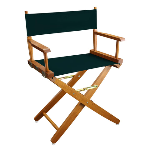 American Trails Extra-Wide Premium 18" Director's Chair Mission Oak Frame with Hunter Green Canvas