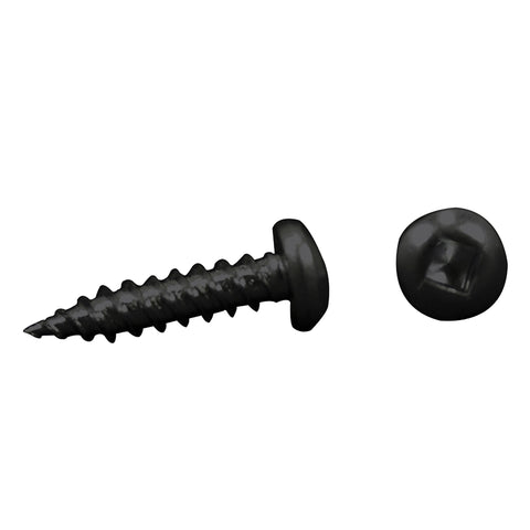 AP Products 012-PSQ50 BL 8 X 1-1/4 Black Pan Head Square Recess Screw - Pack of 50