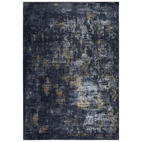 Alora Decor Spring 8'6" x 11'10" Gray/Black/Blue/Black/Gray Power-Loomed Rug