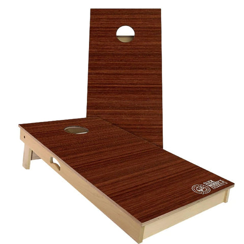 Skip's Garage Jarrah Wood Cornhole Set - Backyard 2x4 (Weather Bags) - Include Case + Hole Lights