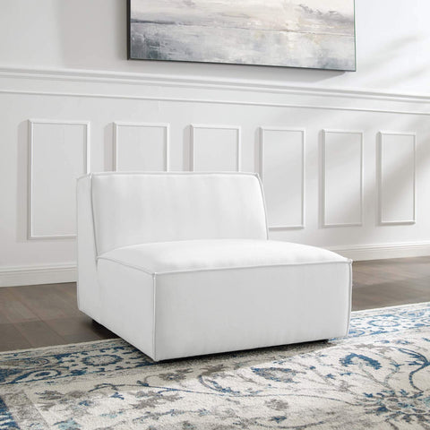 Modway EEI-3872-WHI Restore Sectional Sofa Armless Chair, White