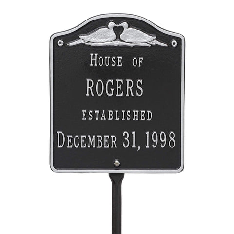 Wedding Plaque - Standard Lawn - Two Line