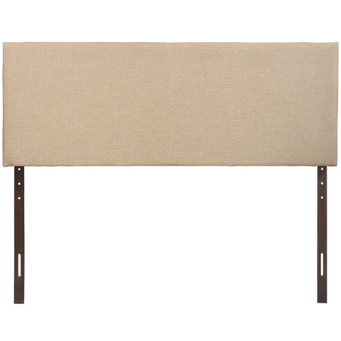 Modway Region Linen Fabric Upholstered Queen Headboard in Café