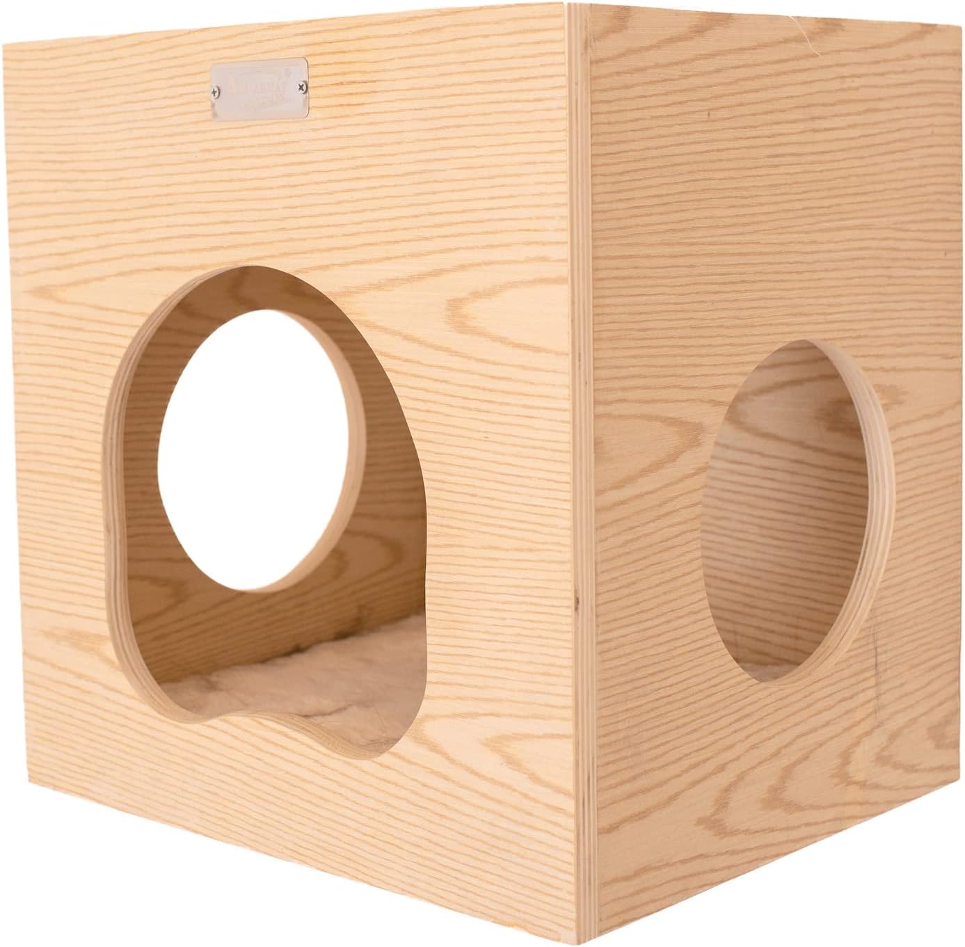 Armarkat Cat Wall Scratch Series: Tree W1907A with Condo, Perch, and Stepup, Natural Beige Medium