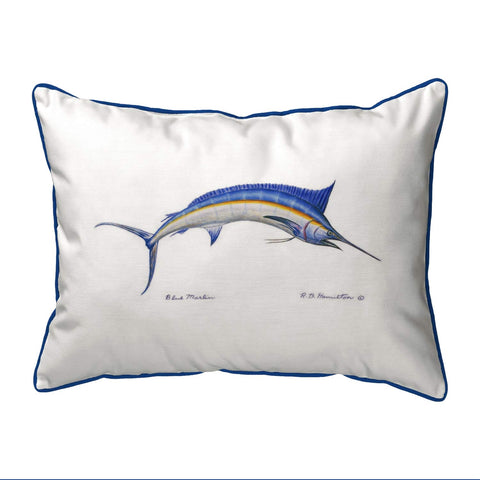 Coastal Blue Marlin Indoor / Outdoor Pillow Size: Large