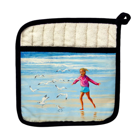 Betsy Drake PT1135 Chasing Gulls Pot Holder