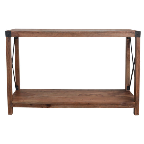 Buffalo Tools AWRECT: Acacia Wood Rustic Entryway Console Table