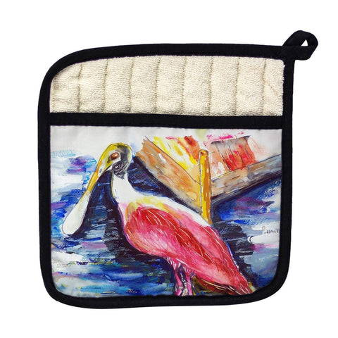 Betsy Drake PT067 Spoonbill Pot Holder