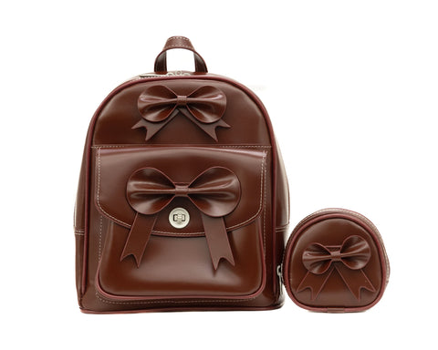 MCKLEIN ACADIA, Leather Mini Bow Backpack