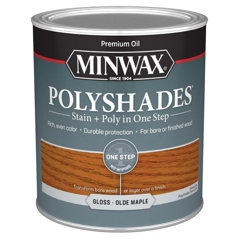 Minwax PolyShades Wood Stain + Polyurethane Finish – Quart, Olde Maple, Gloss