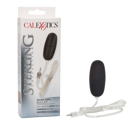 CalExotics Novelties Sterling Collection, Standard Velvet Bullet, 2.2-Inch, Black