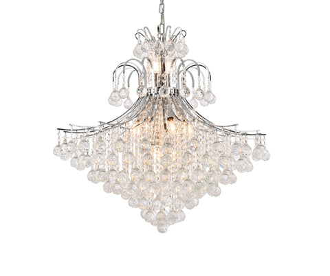 Elegant Lighting Toureg - Fifteen Light Chandelier-Royal Cut Crystal Type-Chrome Finish