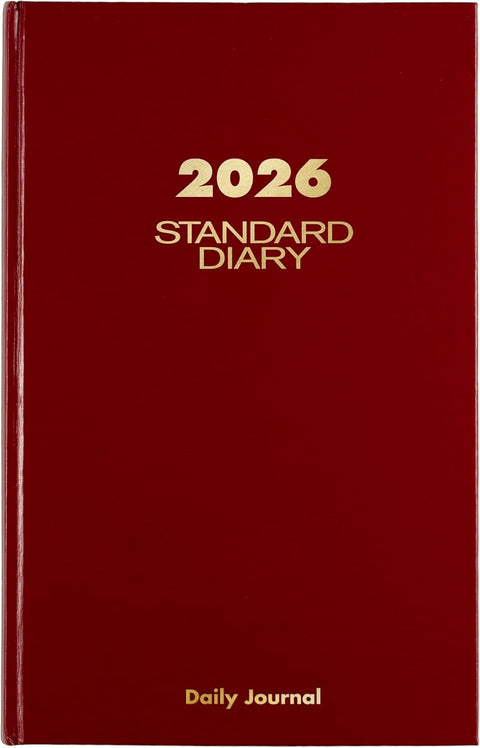 Standard Diary Daily Journal 2026 Edition Wide/Legal Rule Red Cover (210) 12 x 7.75 Sheets