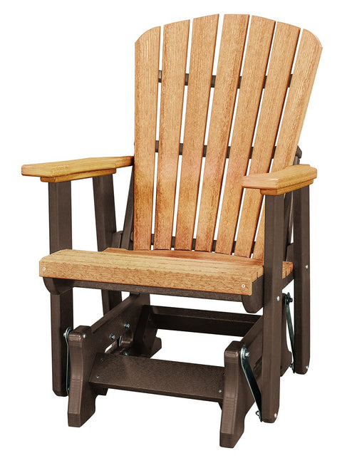 OS Home and Office Furniture 27" Resin Fan Back Glider in Cedar/Tudor Brown