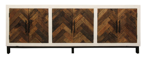 Moti Bayside 6-Door Sideboard with Solid Wood Frame Multi-Color 2-Tone Finish
