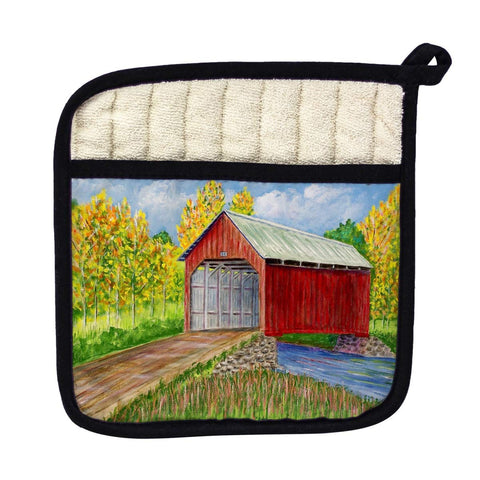 Betsy Drake PT028 Dicks Covered Bridge Pot Holder