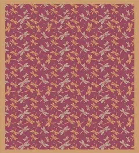 Joy Carpets Kaleidoscope Dragonflies Whimsical Area Rugs, 3'10" x 5'4", Rose