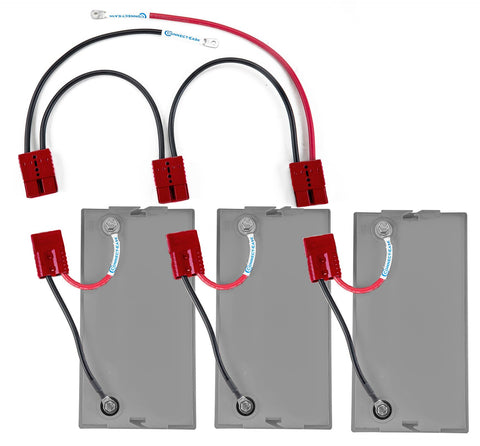 Connect-Ease Heavy Duty 36V Series Connector Kit RCE36VHDK | 6-Gauge Marine-Grade Wire for High-Output Trolling Motors | Lithium Compatible | Quick Connect Wire Connectors | Batteries Not Included