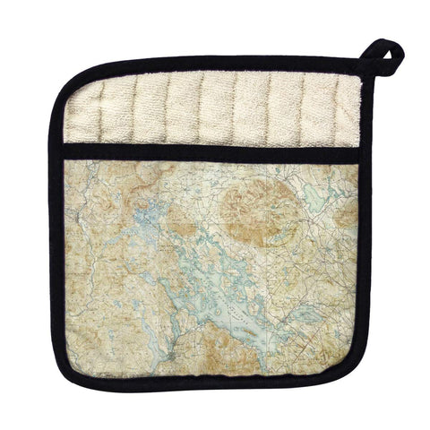 Betsy Drake PT968 Winnipesaukee NH Nautical Map Pot Holder