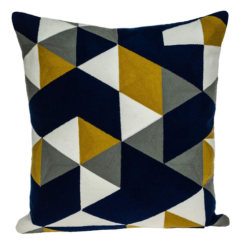 Parkland Collection Tringo Contemporary Multicolor Pillow Cover with Poly Insert