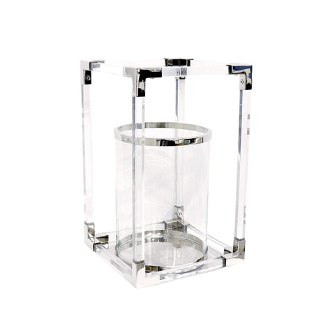 Pasargad Home Soren Stainless Steel & Lucite Lantern