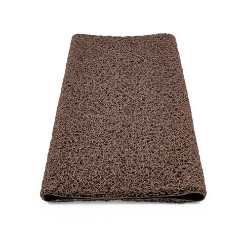 Camco 42963 Brown Premium Wrap Around RV Step Rug (PVC Material (17.5" x 18"))