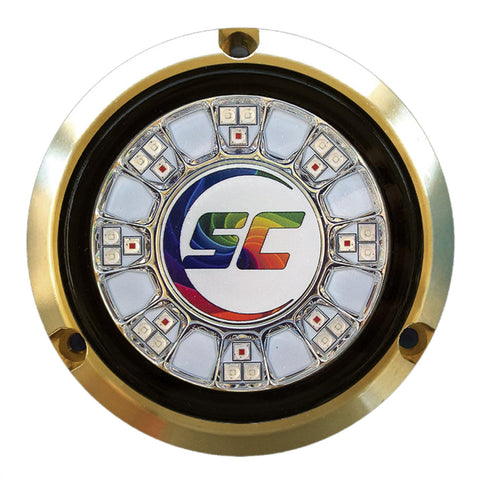 shadow-caster SCR-24 LED Underwater Boat Light - Color-Changing (RGBW) - Bronze Housing - 90W Surface Mount - Tempered Glass Lens - IP68 Fully Submersible Waterproof