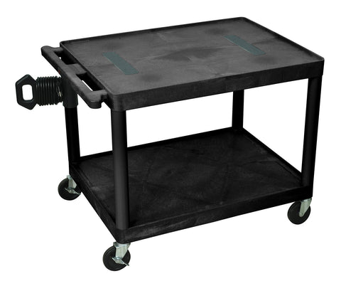 LUXOR LE27-B 27" H AV Cart - Two Shelves