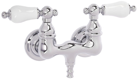 Elements of Design DT0321CL Hot Springs Wall Mount Clawfoot Tub Filler, 8-1/4" in Spout Reach, Polished Chrome