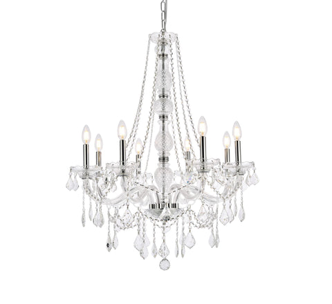Elegant Lighting Value Verona 8 Light Chrome Chandelier Clear Royal Cut Crystal