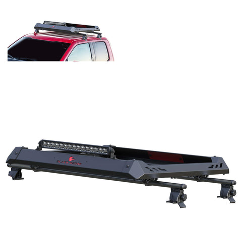 Black Horse Traveler aluminum Roof mounted cargo basket Rack (50"x14"x9") Black Compatible with 2016-2026 Toyota Tacoma-TRRB260