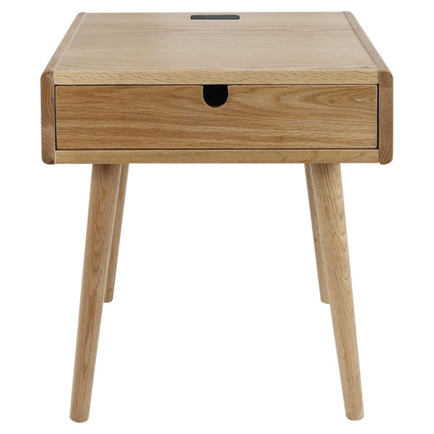 Oakestry American Trails Freedom Nightstand End Table Natural Oak Solid Wood Bedside Table with Shelf Modern Rustic Accent Furniture Bedroom Living Room Durable Small Space Organizer Functional Decor