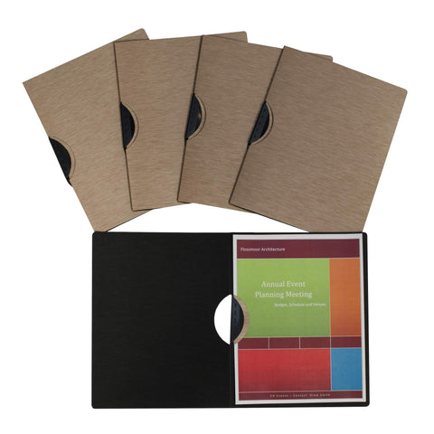 C-Line Modern Metallic Executive Style Report Cover, Blackened Bronze, Pack of 5 (33316), 1 1/4" x 9" x 11 3/4"