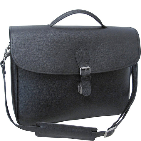 Montana Leather Executive Briefcase - Black (#2495-0)