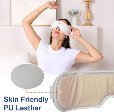 Eye-C Eye Massager Rechargeable, Portable Eye Relax Device with Heat & Vibration for Relaxation, 180° Folding Design, Gifts for Friend, Mom, Dad, Christmas