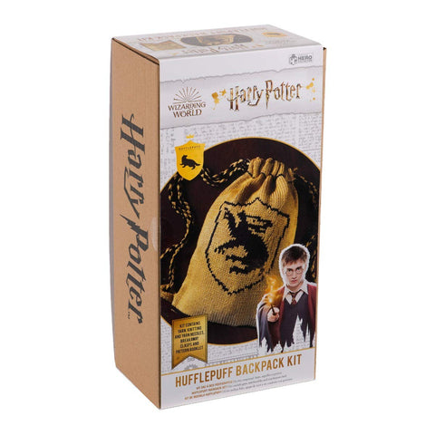 Hero Collector Hogwarts Hufflepuff Reversible Backpack Knitting Kit | Harry Potter Wizarding World Knitting Kits