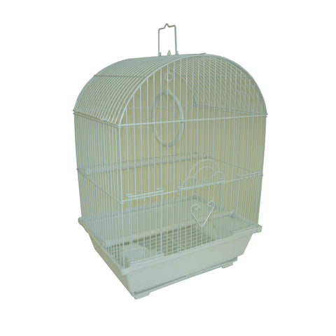 YML A1304WHT Round Top Style Small Parakeet Cage, 11 x 9 x 16